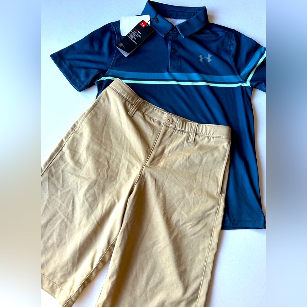 UNDER ARMOUR boys size large golf set in excellent condition